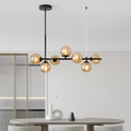 Suspension — Nordique moderne suspension LED or lumière boule de verre 11 têtes lampe suspendue pour cuisine salon salle à manger Suspension Luminaire Design