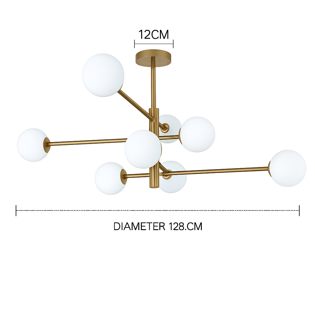 Suspension — Nordique moderne verre laiton lustre luminaires décor à la maison salon en laiton suspension lumières chambre Restaurant café lampe suspendue