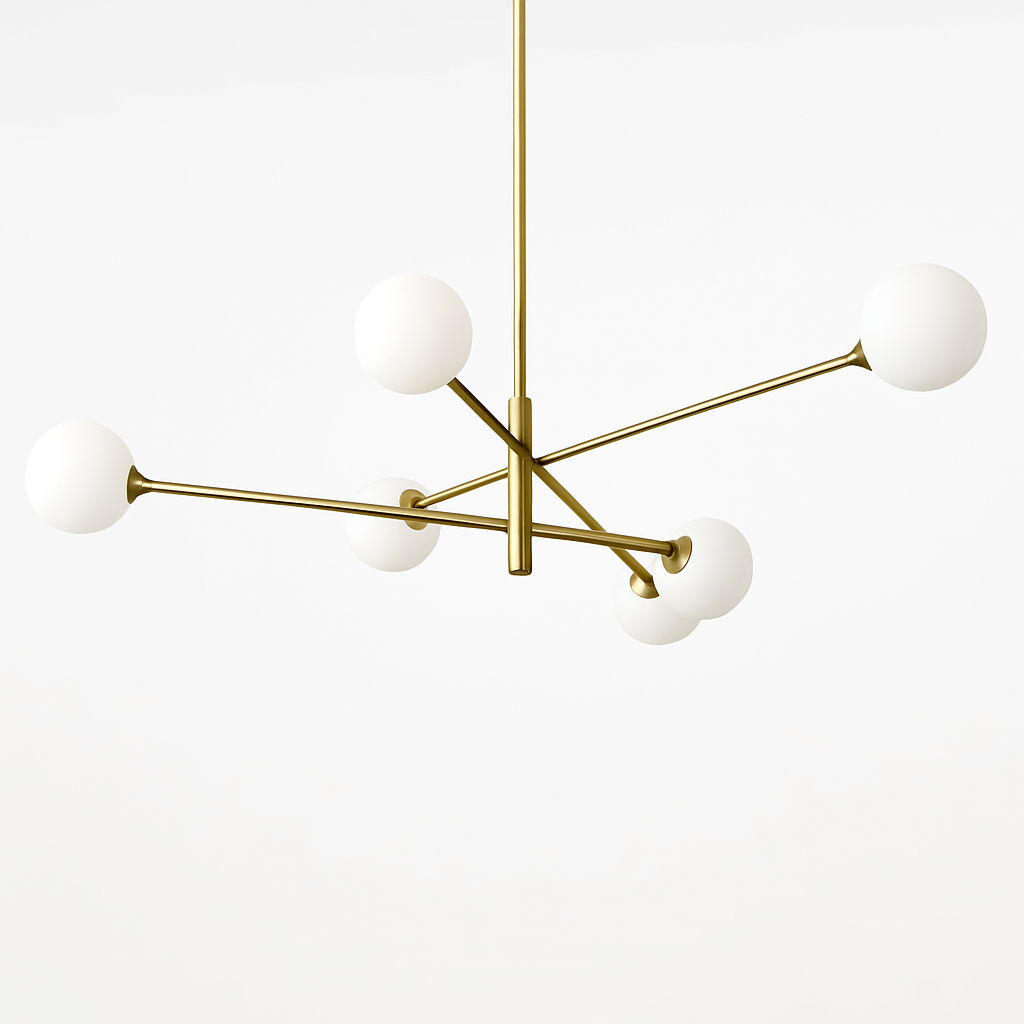 Suspension — Nordique moderne verre laiton lustre luminaires décor à la maison salon en laiton suspension lumières chambre Restaurant café lampe suspendue