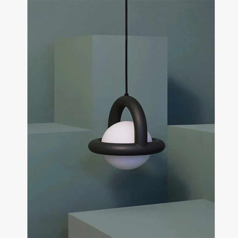 Suspension — Nordique Simple Ballon Suspension Lampe Jupiter Boule Lampe Chambre Chevet Balconbar Café Petite Suspension Art Designer Lustre