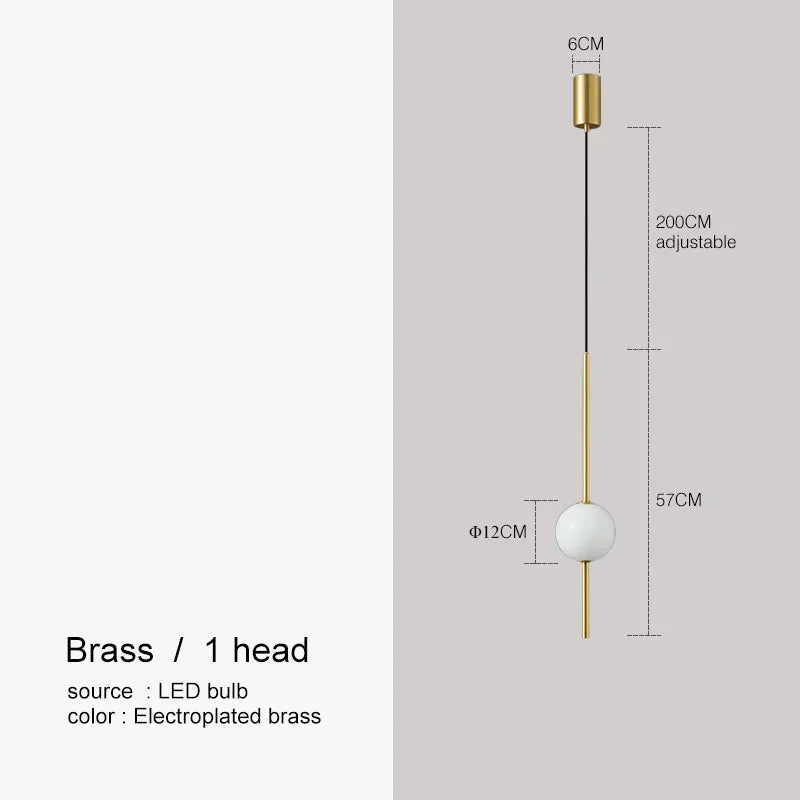Suspension — Nordique Simple boule de verre suspension lumières salle à manger chambre décor lampe suspendue Restaurant Bar Suspension lustres éclairage