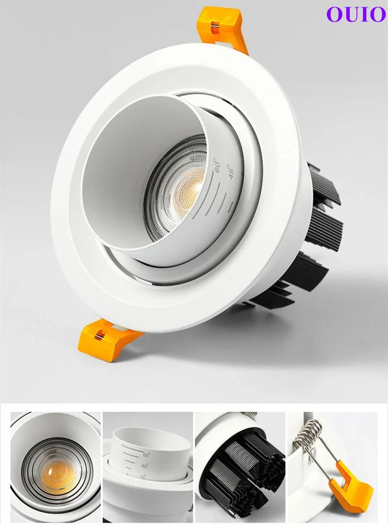 Spots style led zoom dimmable intégrés Manon Poème en Aluminium - Simplicité & Caractère au Quotidien