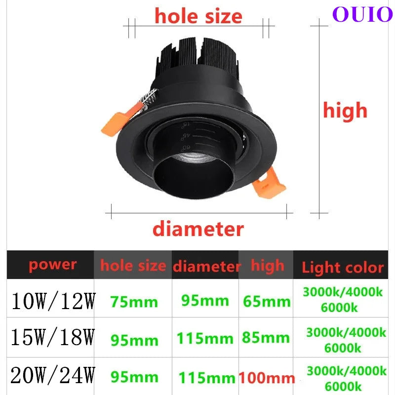 Spots style led zoom dimmable intégrés Manon Poème en Aluminium - Simplicité & Caractère au Quotidien