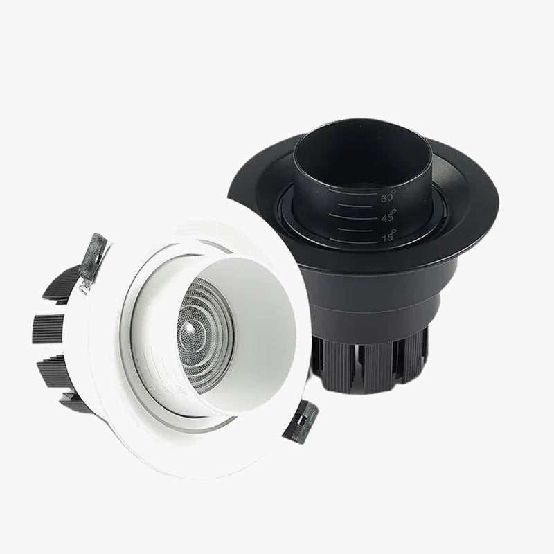 Plafonnier style zoom angle réglable encastré led downlight cob Isaure Sérénade en Aluminium - Caractère & Élégance dans le Décor