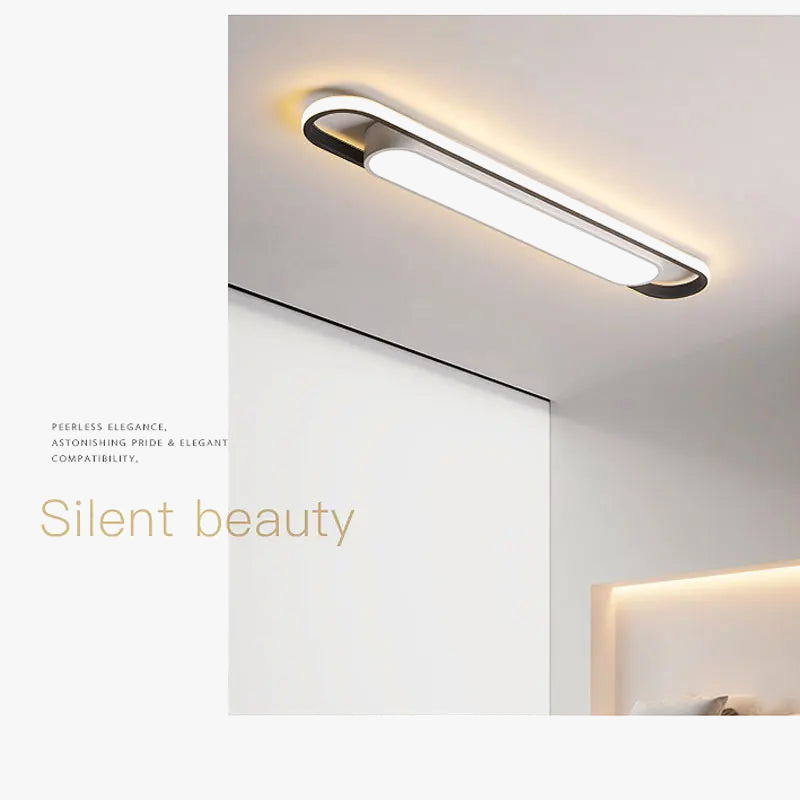 Plafonnier rectangulaire simple plafond moderne à LED Théotime Respire - Une Silhouette Graphique Affirmée
