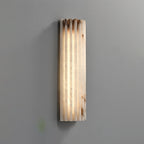 Orcarion Applique Murale en Albâtre - Diam. 10 cm x hauteur 45 cm - Lumière chaude
