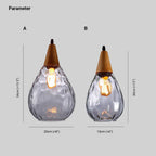 Arisha Vintage LED Suspension Ambre Verre Bois Chambre à coucher - Neutralighting