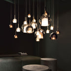 Lustra Suspension en Verre Fumé Rond - Neutralighting