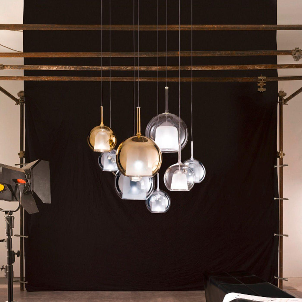 Lustra Suspension en Verre Fumé Rond - Neutralighting