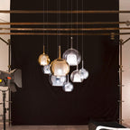 Lustra Suspension en Verre Fumé Rond - Neutralighting