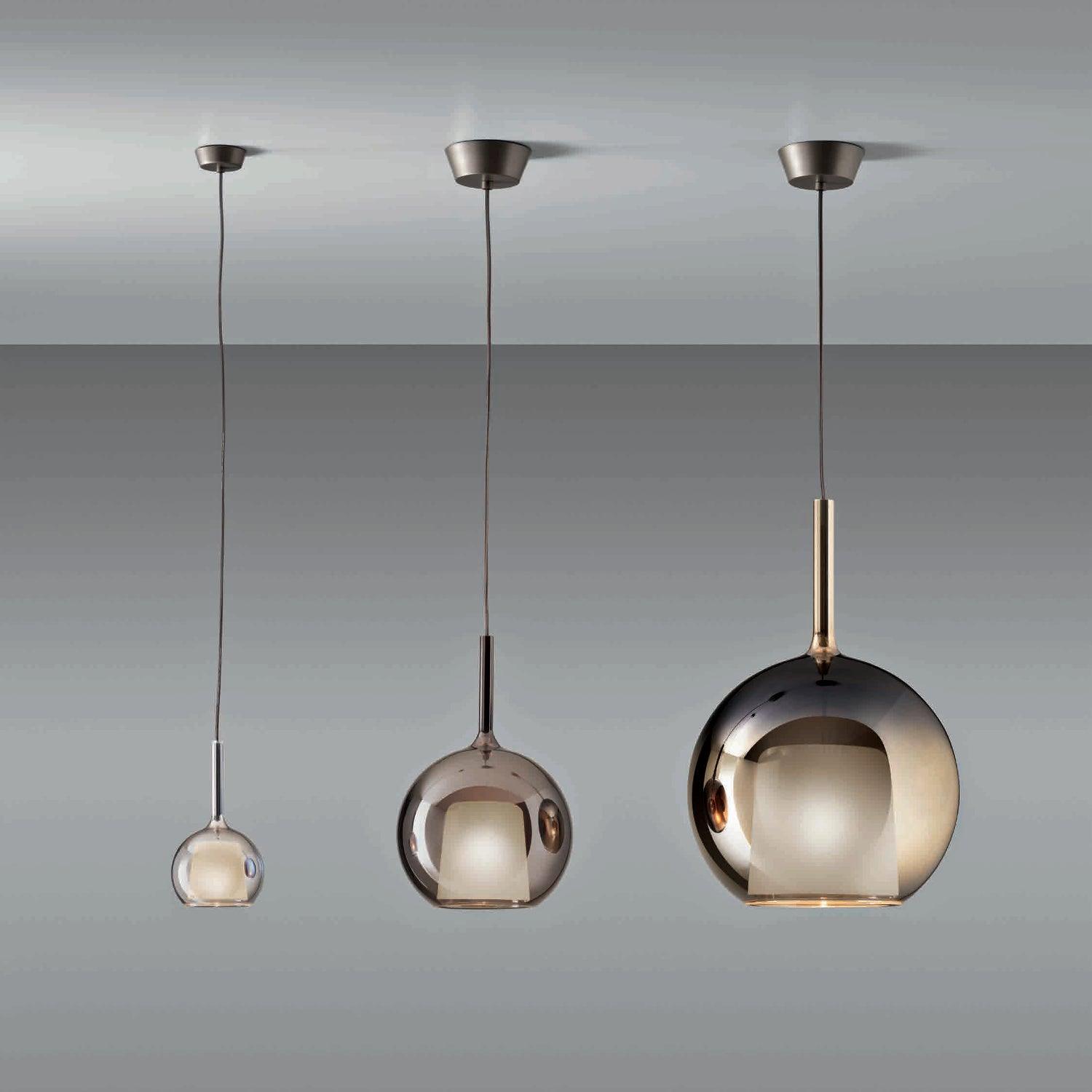 Lustra Suspension en Verre Fumé Rond - Neutralighting