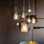Lustra Suspension en Verre Fumé Rond - Neutralighting