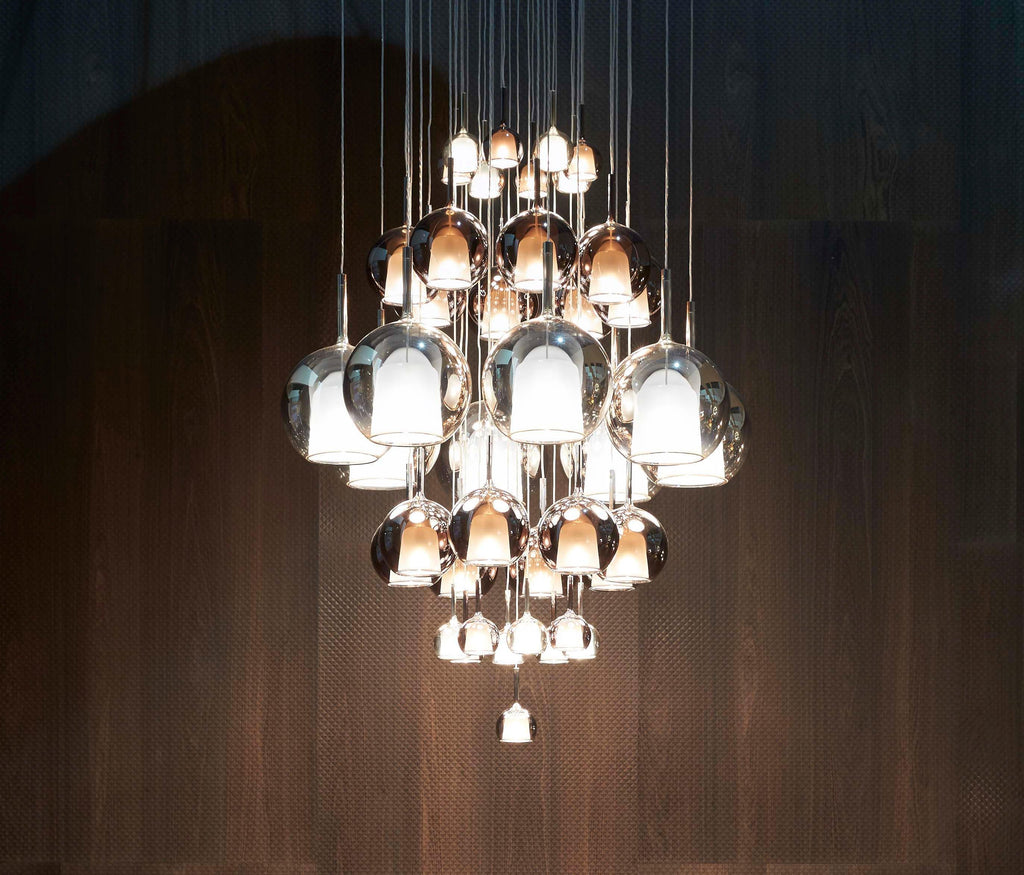 Lustra Suspension en Verre Fumé Rond - Neutralighting