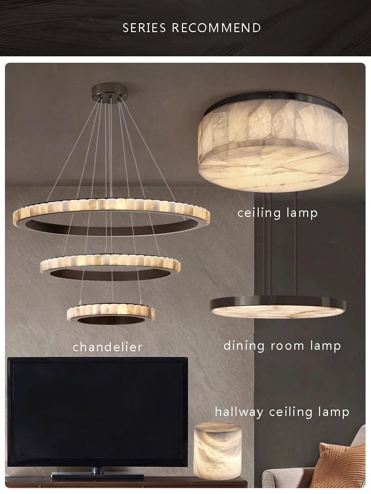 Plafonnier — Petit plafonnier LED en marbre espagnol