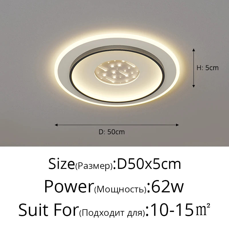 Lampe Plafond moderne à LEDs pour chambre cuisine étude éclairage salon luminosité réglable Led plafonnier luminaire Isaline Clairval - Une Note Actuelle dans le Décor