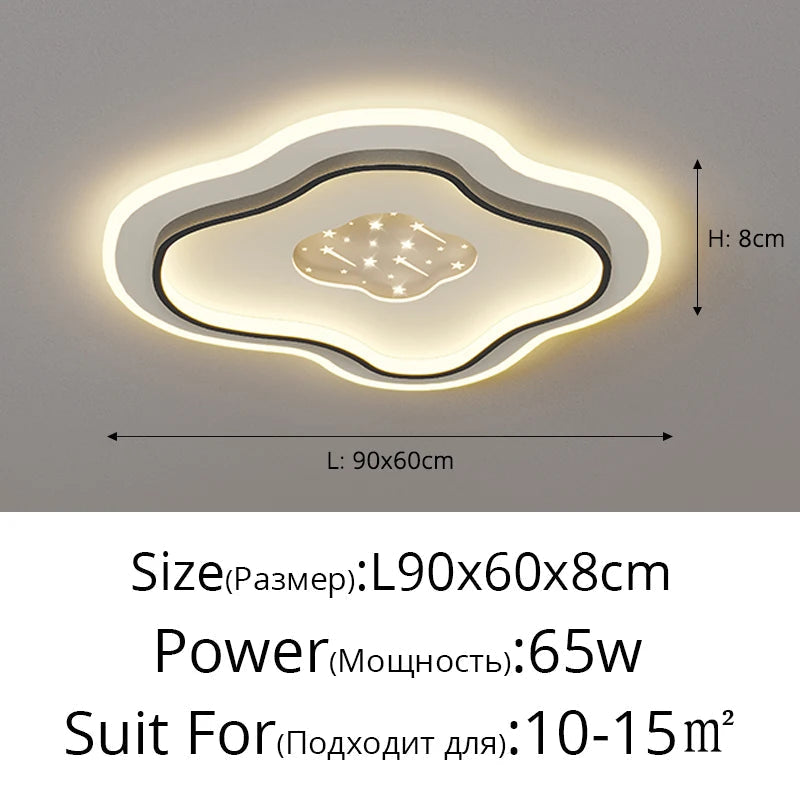 Lampe Plafond moderne à LEDs pour chambre cuisine étude éclairage salon luminosité réglable Led plafonnier luminaire Isaline Clairval - Une Note Actuelle dans le Décor