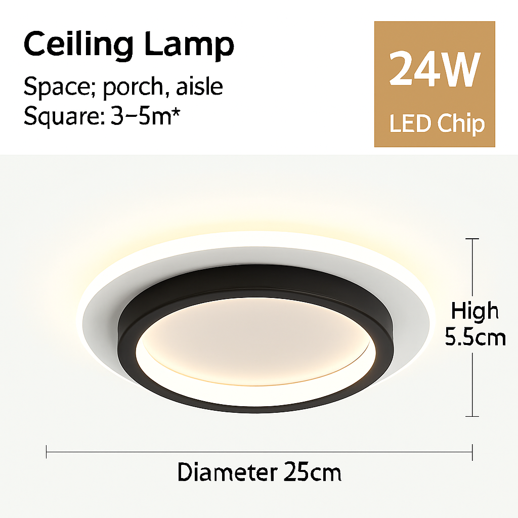 Plafonnier — Plafond moderne à LEDs lampe pour salon escalier allée vestiaire couloir chambre plafonnier intérieur décor à la maison luminaire