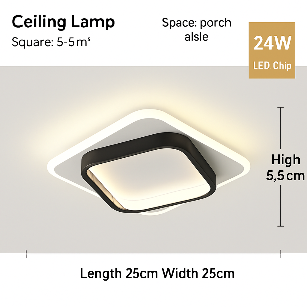 Plafonnier — Plafond moderne à LEDs lampe pour salon escalier allée vestiaire couloir chambre plafonnier intérieur décor à la maison luminaire