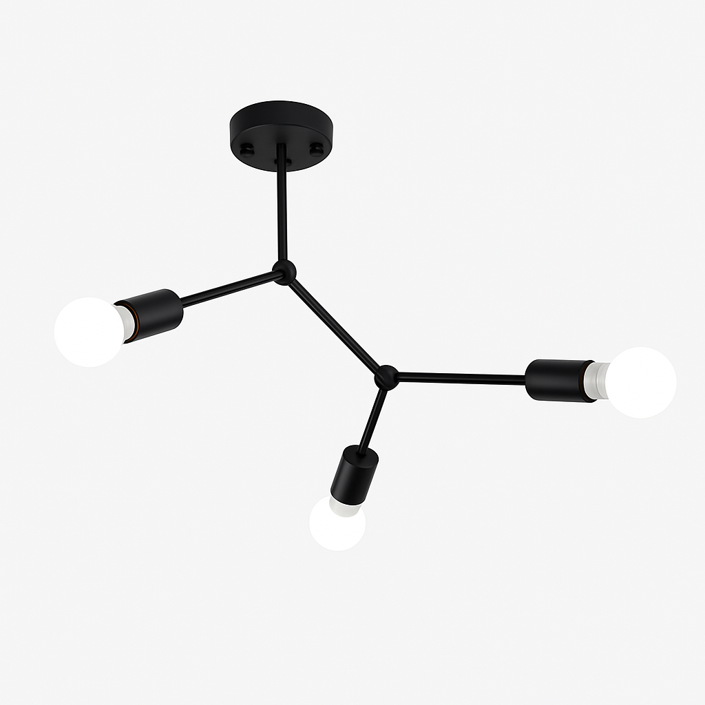 Plafonnier branche de spots style retro Personality Aurore Écrin - Un Accent Sculptural Élégant