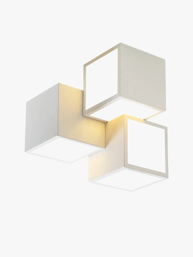 Plafonnier carré créatif lumières led modernes décoration simple lustre luminaire Valentine Galbe - Une Silhouette Graphique Affirmée