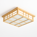 Plafonnier — Carré en bois japonais LED pour cuisine restaurant
