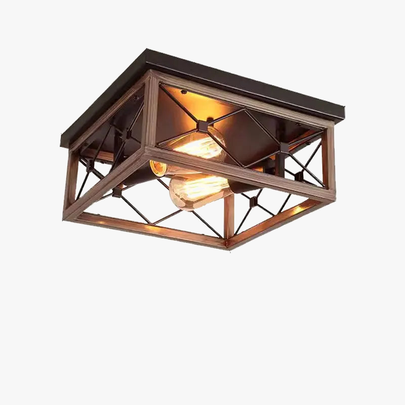 Plafonnier — Carré rétro américain luminaire décoratif idéal