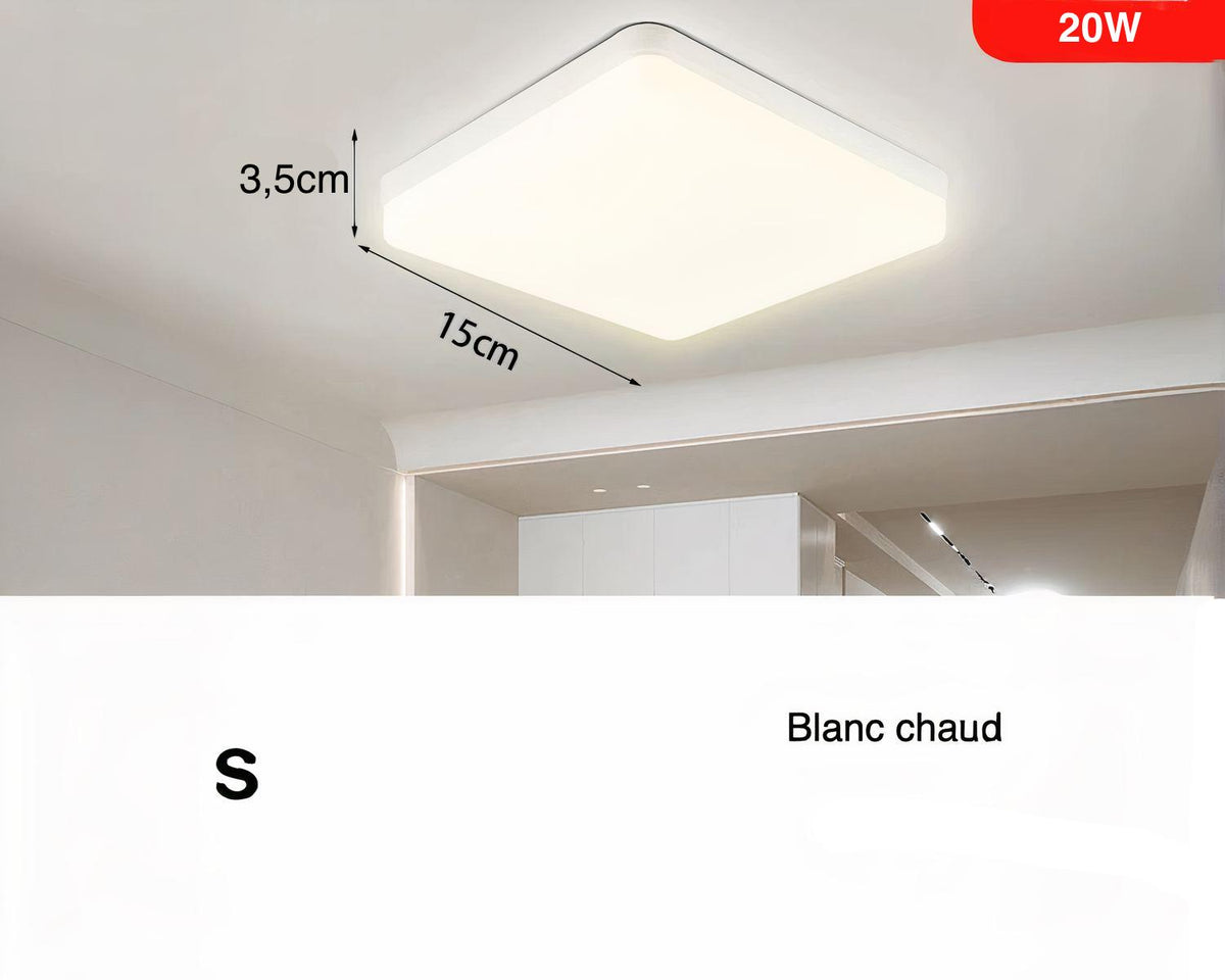 Plafonnier carré salle de bain