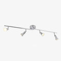 Plafonnier chromé barre à spots LED Indoor Roxane Récital en Aluminium - Lignes Dessinées & Décor Raffiné