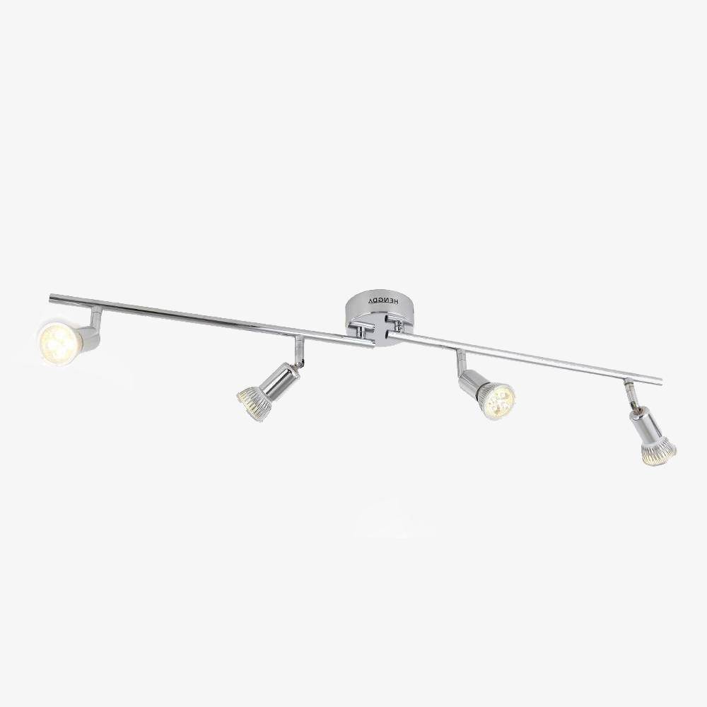 Plafonnier chromé barre à spots LED Indoor Roxane Récital en Aluminium - Lignes Dessinées & Décor Raffiné