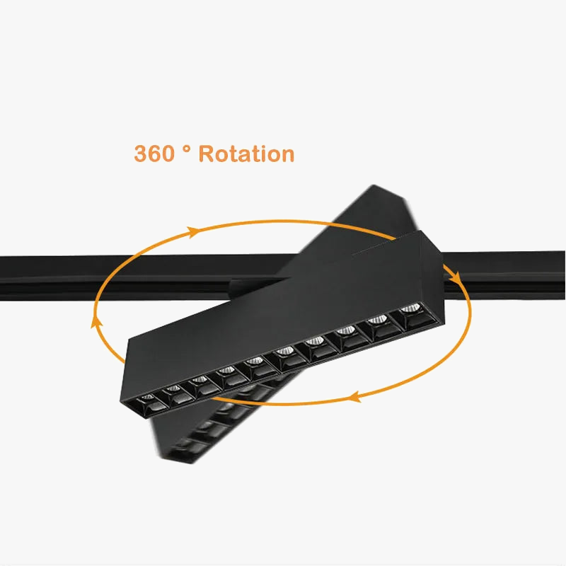 Plafonnier cree led rail éclairage pour magasins et intérieurs modernes Béryl Onde en Aluminium - Caractère & Élégance dans le Décor