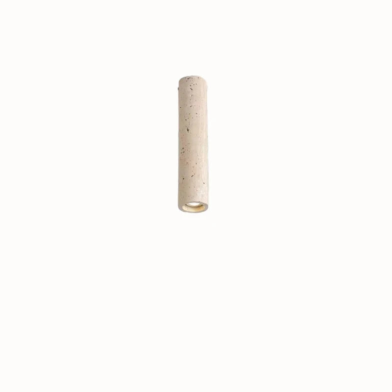 Plafonnier — Cylindrique en pierre naturelle pour éclairage intérieur