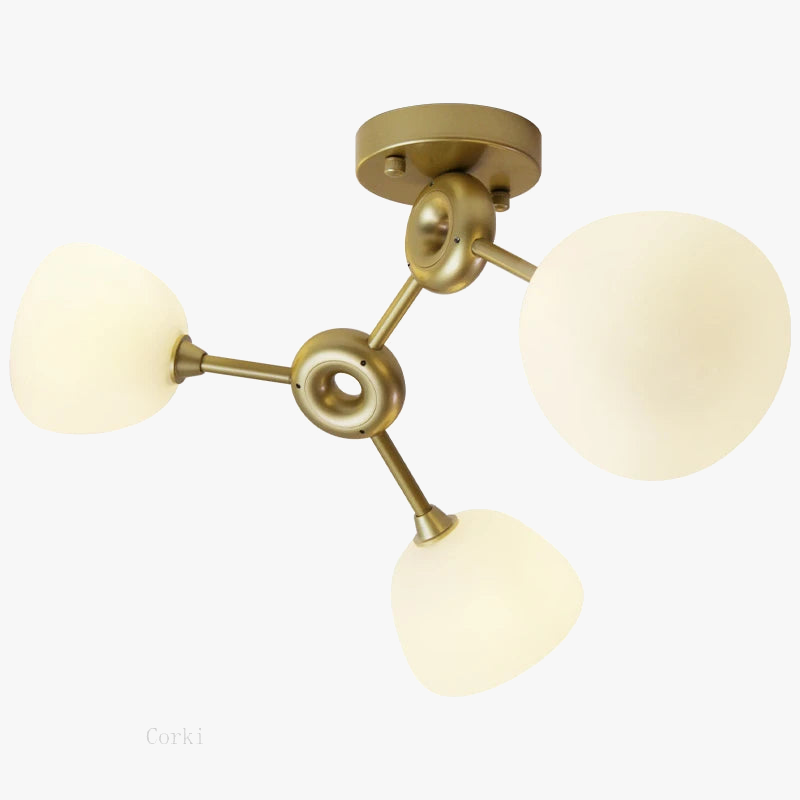 Plafonnier de luxe design moderne créatif minimaliste pour éclairage intérieur Alix Versant en Verre - Une Présence de Verre Élégante