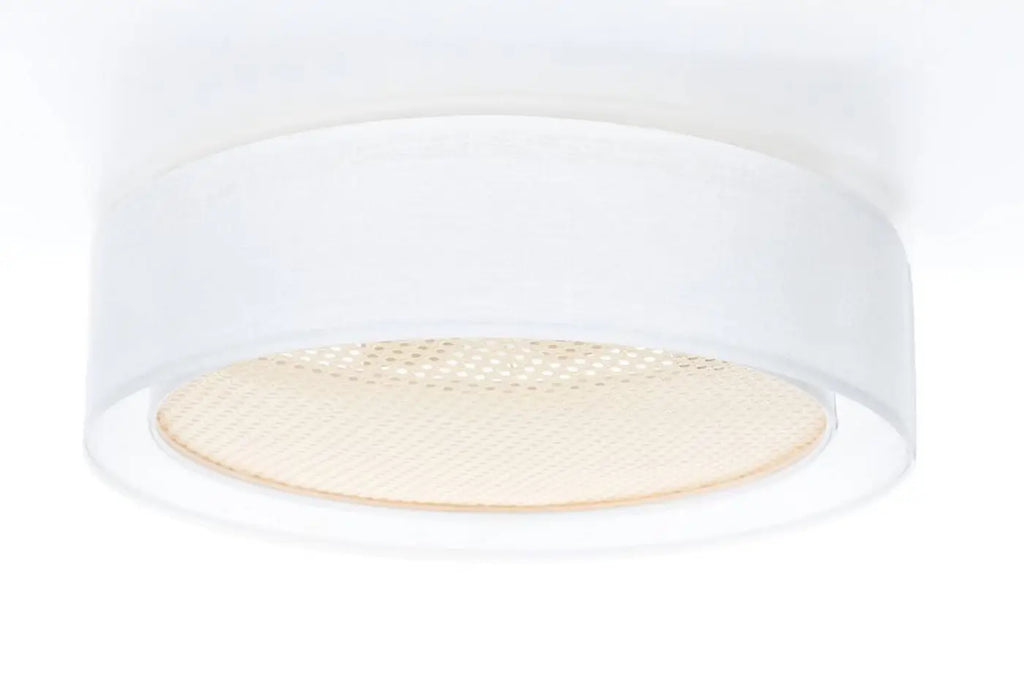 Luminaire Plafonnier | PURO RATTAN (Blanc/Crème)
