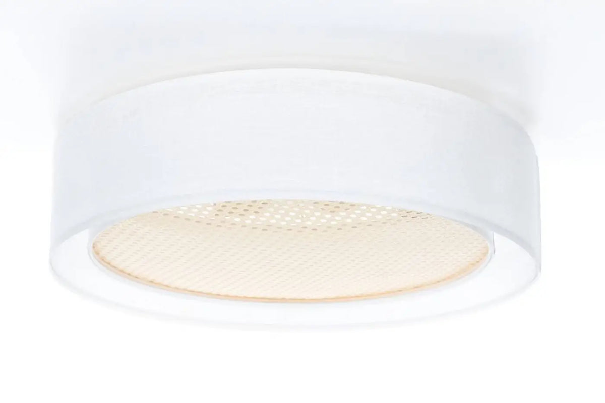 Luminaire Plafonnier | PURO RATTAN (Blanc/Crème)