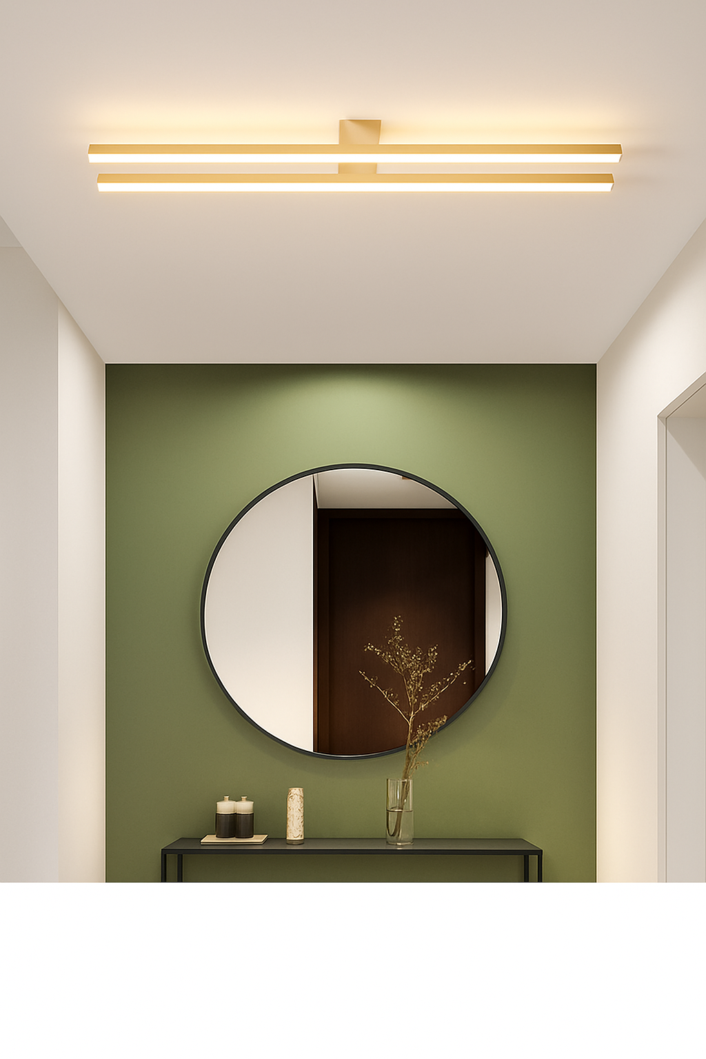 Plafonnier design industriel LED avec barre lumineuse Warren Maïa Vallée - Un Accent Industriel Élégant