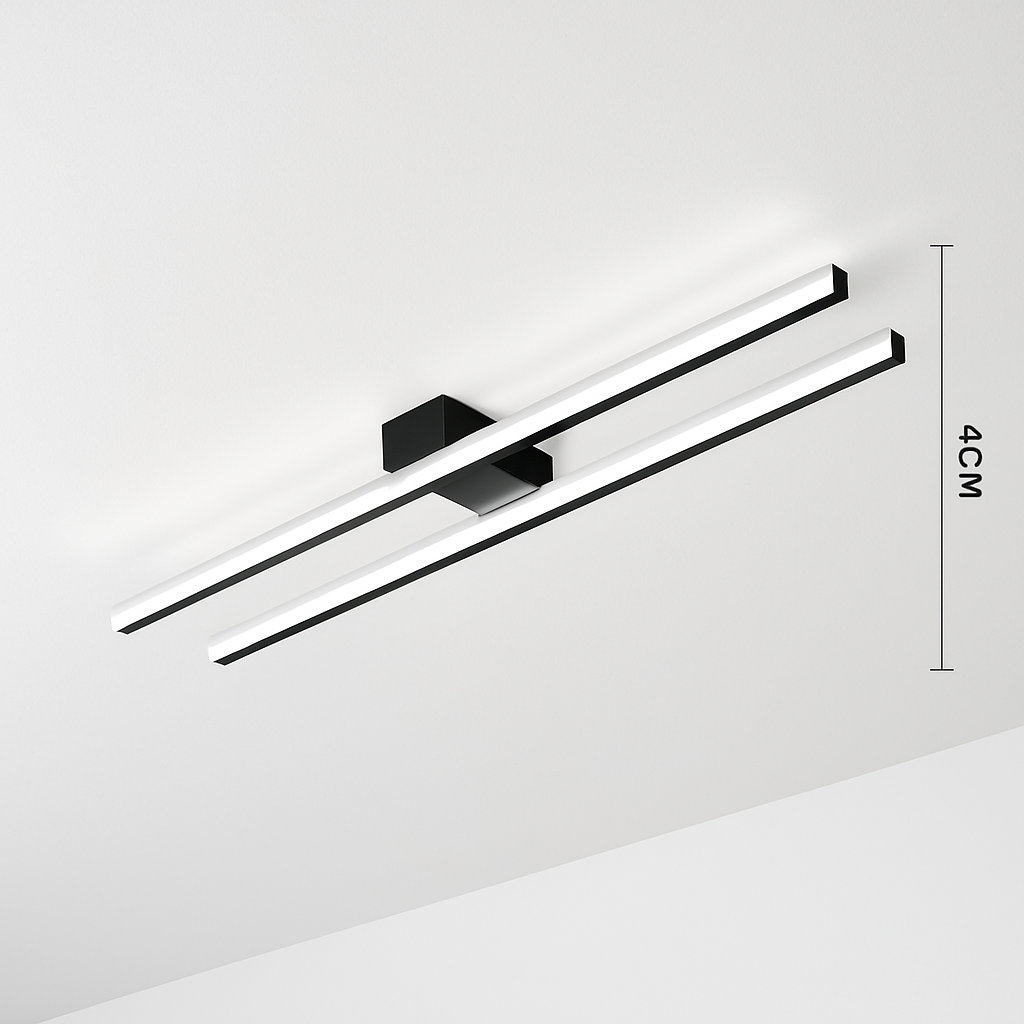 Plafonnier design industriel LED avec barre lumineuse Warren Maïa Vallée - Un Accent Industriel Élégant