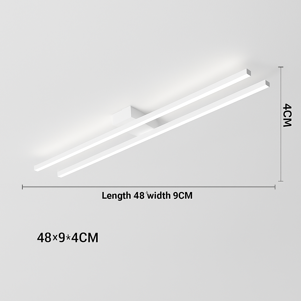 Plafonnier design industriel LED avec barre lumineuse Warren Maïa Vallée - Un Accent Industriel Élégant