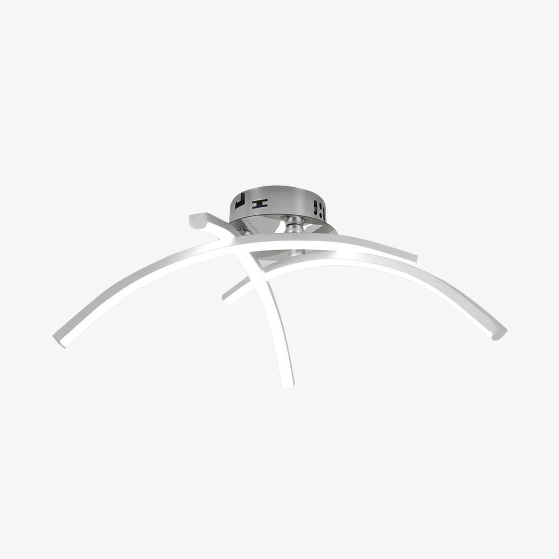 Plafonnier design LED avec 3 barres courbées en métal Teylor Yuna Dessin - Une Présence Décorative Affirmée