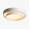 Plafonnier design LED avec double abat-jour arrondi Isaiah Joséphine Orée en Métal - Une Présence Décorative Affirmée