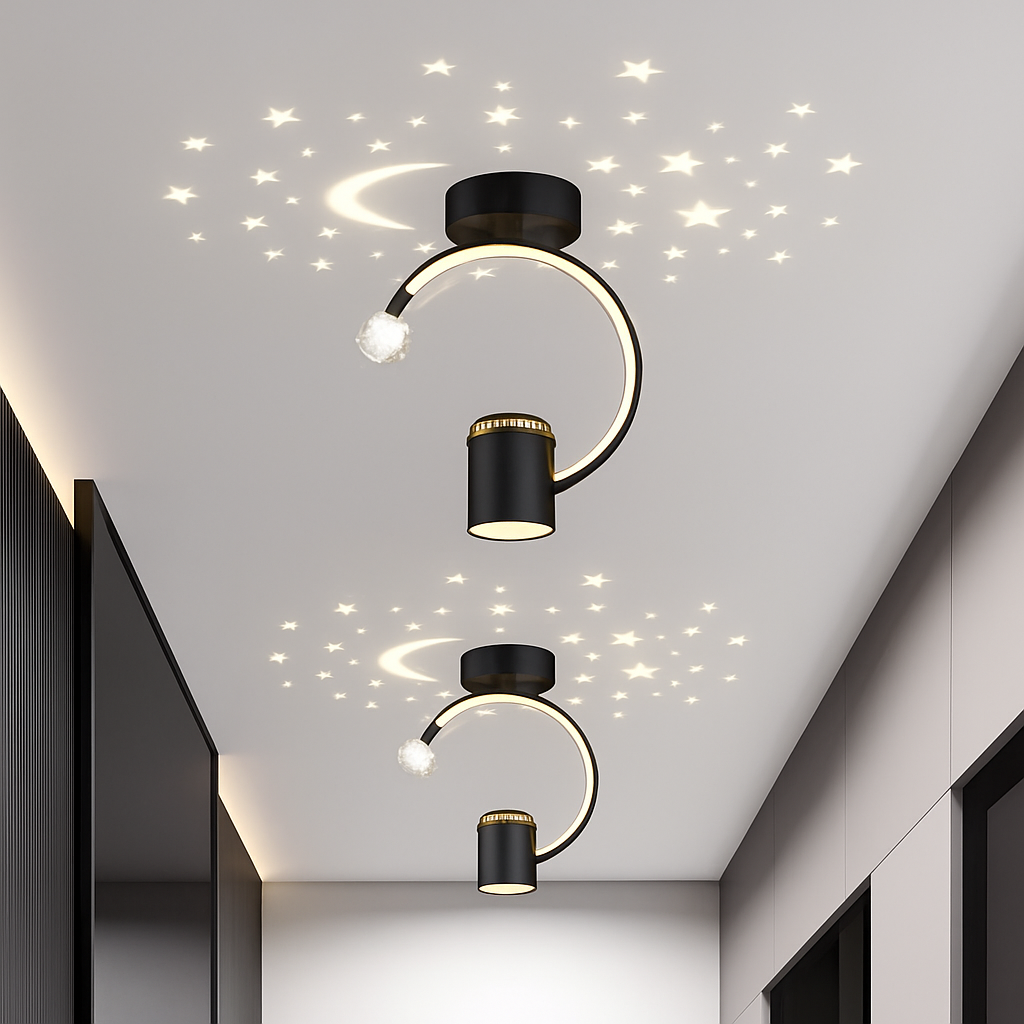 Plafonnier — Design LED avec projection étoiles