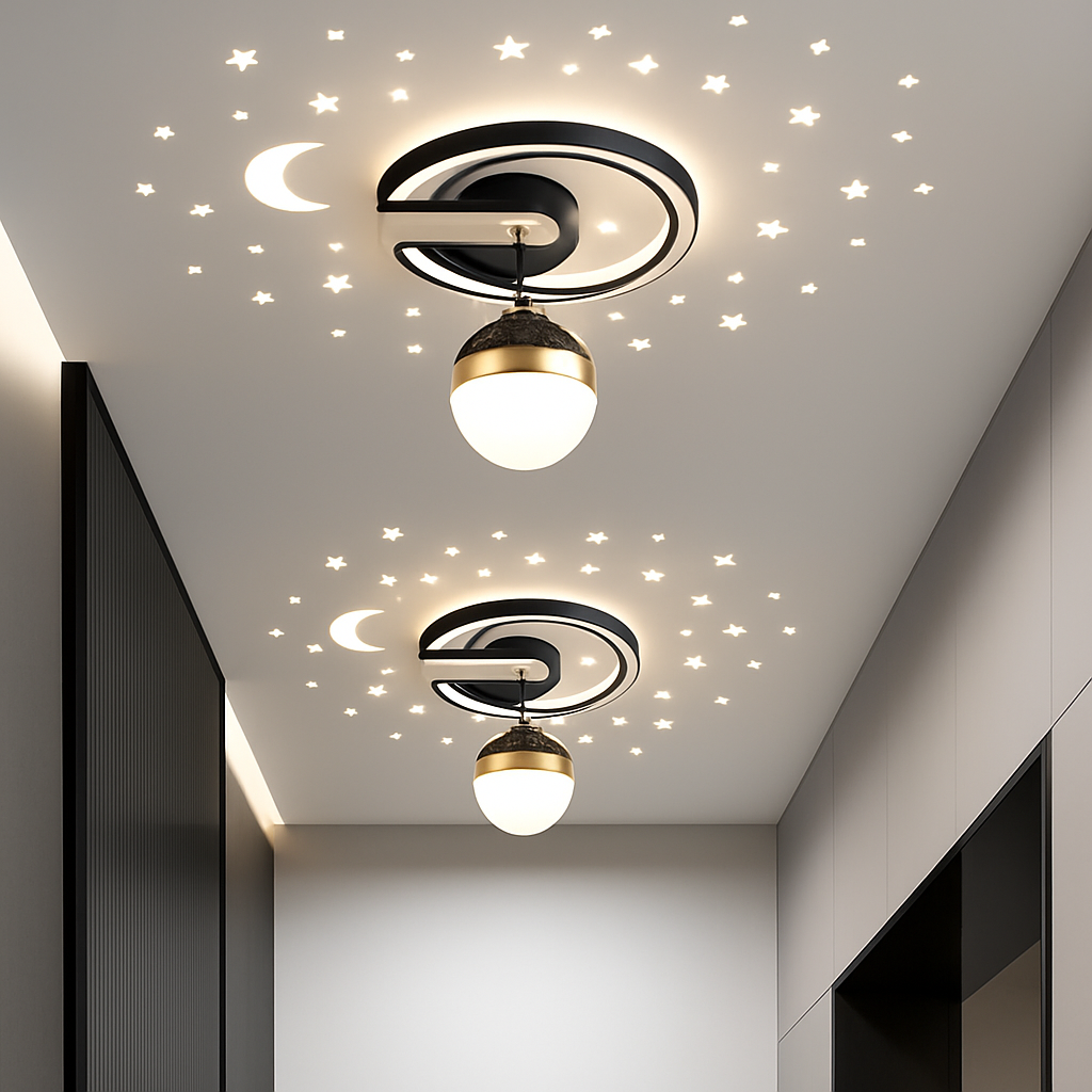 Plafonnier — Design LED avec projection étoiles