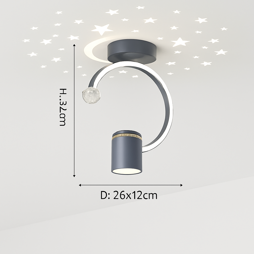 Plafonnier — Design LED avec projection étoiles