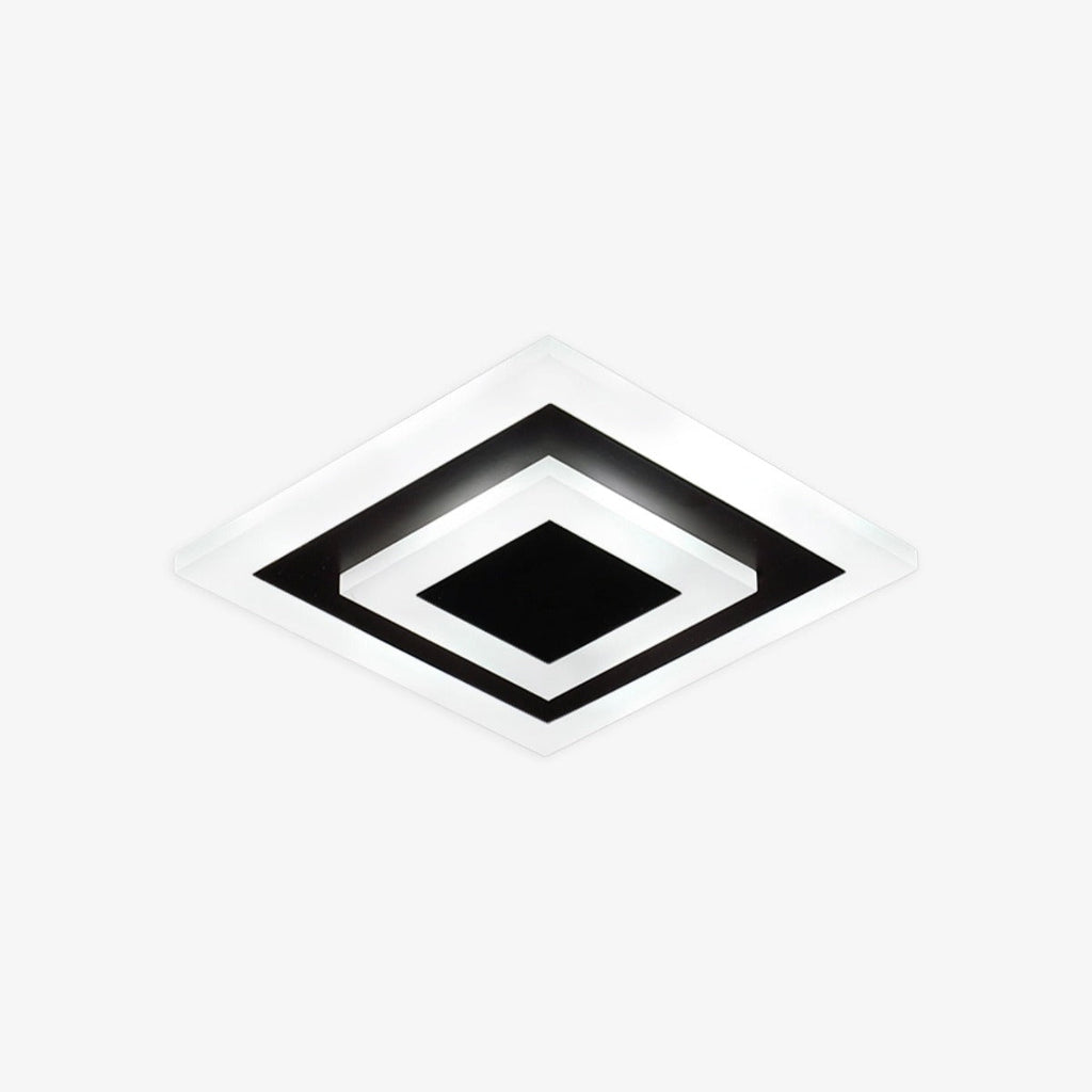 Plafonnier — Design LED en forme circulaire ou carré en métal Davis