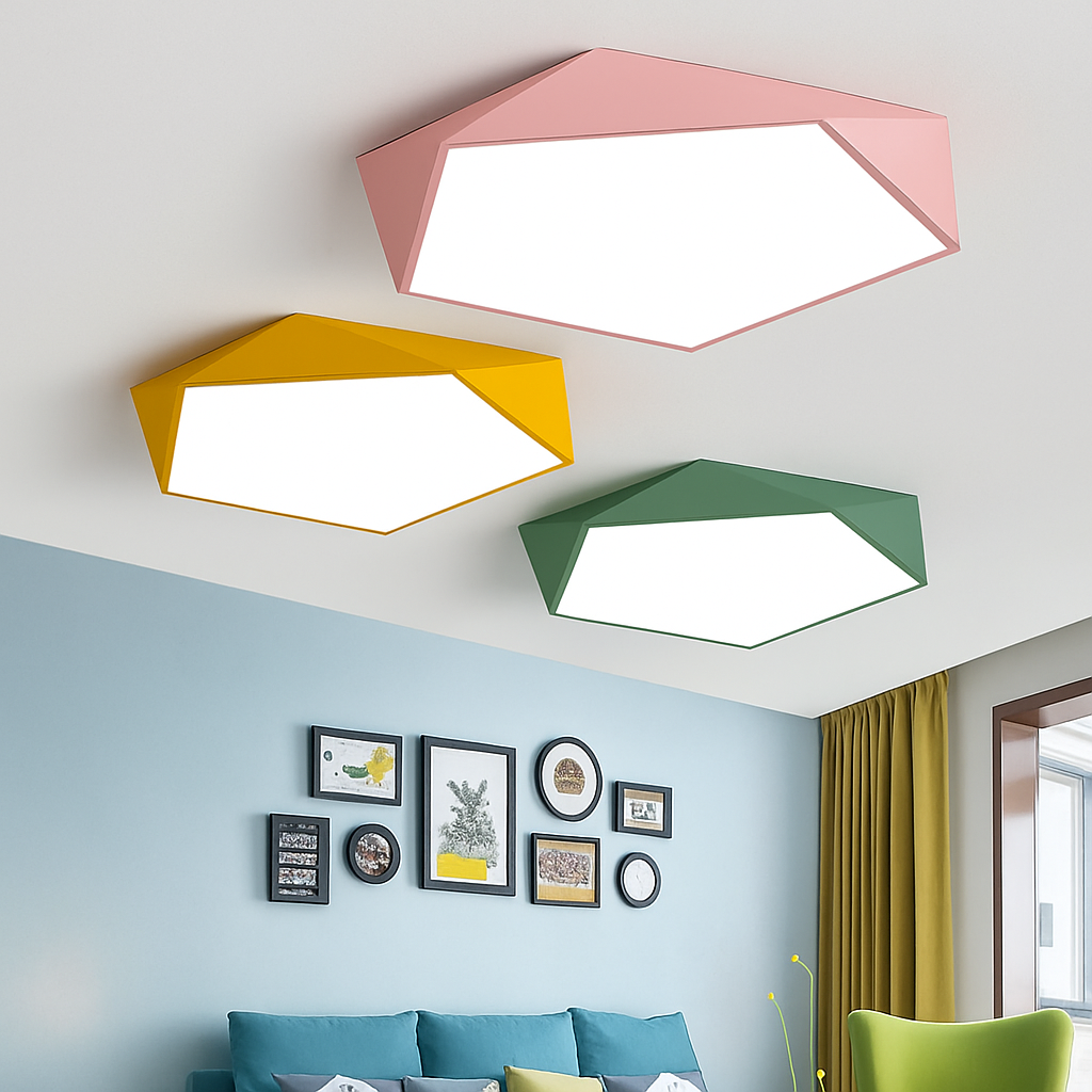Plafonnier design LED géométrique de couleur Valentine Balade - Une Silhouette Graphique Affirmée