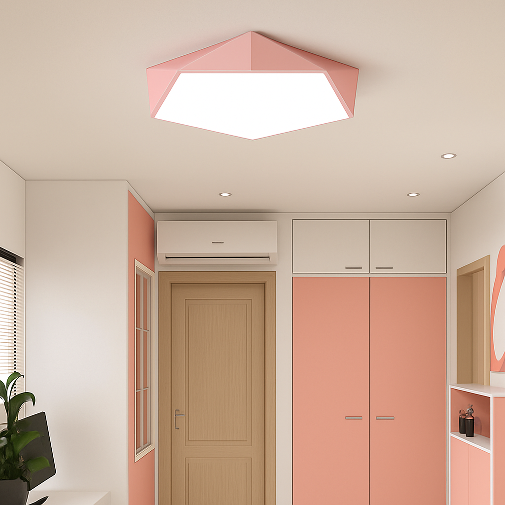 Plafonnier design LED géométrique de couleur Valentine Balade - Une Silhouette Graphique Affirmée