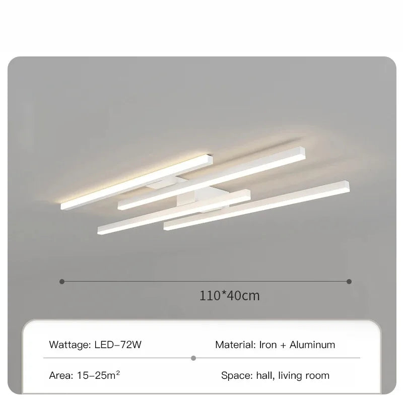 Plafonnier — Design moderne en fer noir pour intérieur