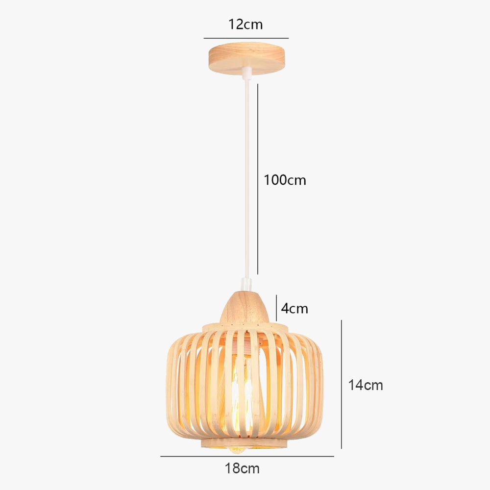 Plafonnier en bambou tricoté à la main pour décoration créative Théa Poème - Matière Végétale & Charme Délicat