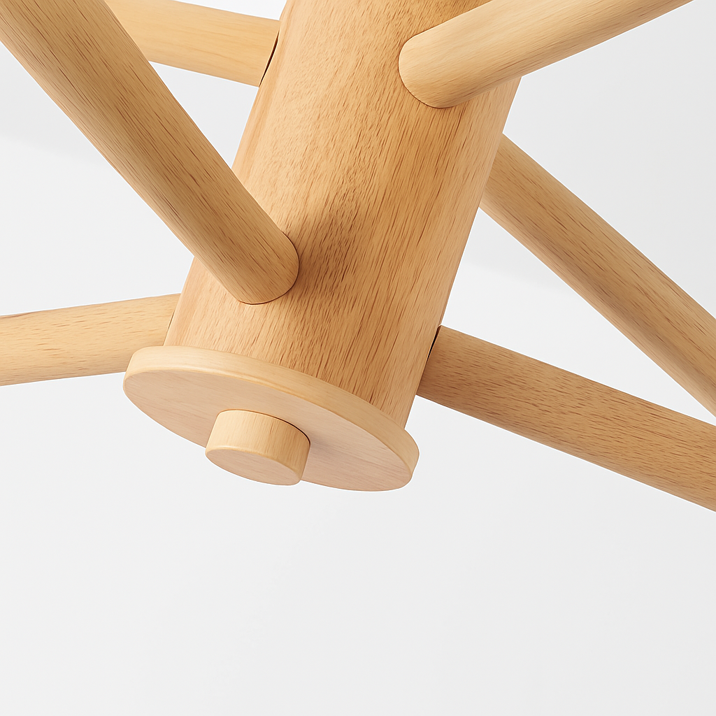 Abat-jour — En bois avec abat-jour boule de verre design moderne