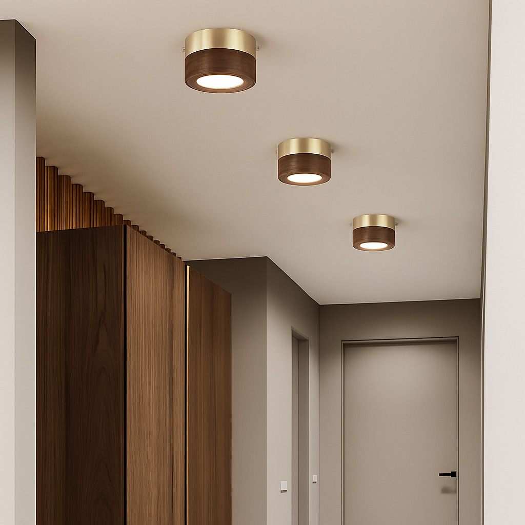Plafonnier en bois design lumineux pour décoration intérieure élégante Ombeline Traverse - Matière Chaleureuse & Lignes Élégantes