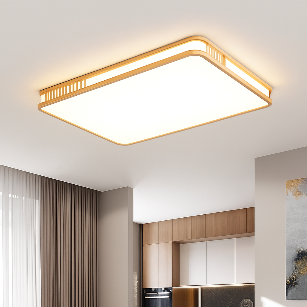 Plafonnier en bois naturel à led pour décoration intérieure César Galbe - Le Charme du Bois au Quotidien